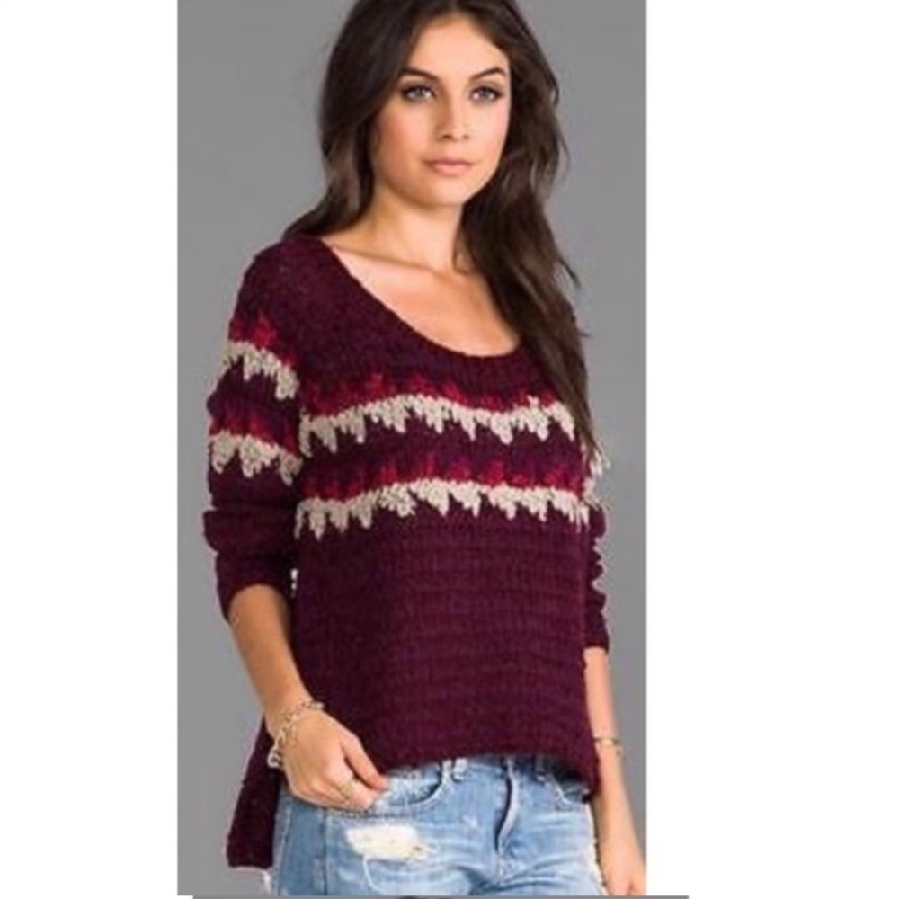 Free People Fair-Isle Pullover Sweater - Picture 2 of 9